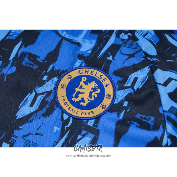 Chandal del Chelsea 2023-2024 Manga Corta Azul - Pantalon Corto